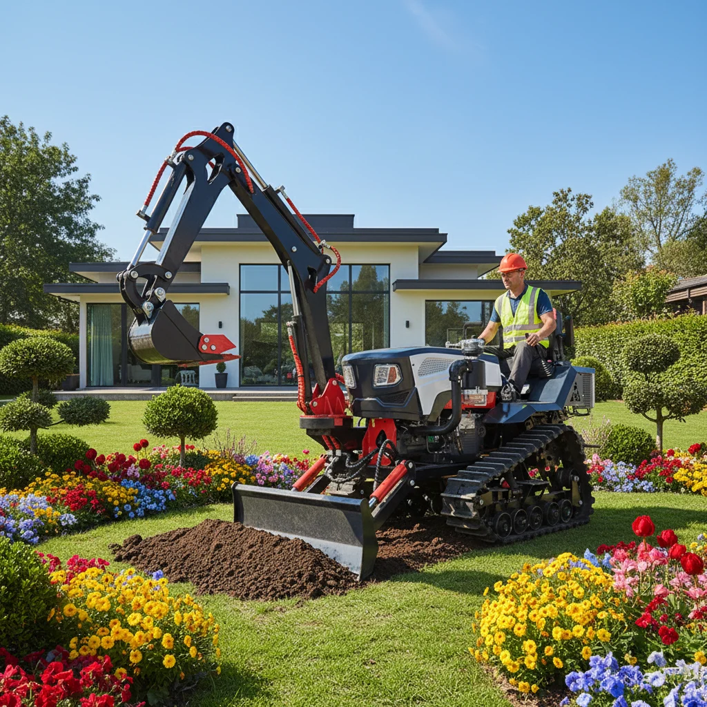 

Cheap Price 25HP 35HP Diesel Crawler Tractor With Excavator Farm Cultivator Agricultural Power Tiller Machine