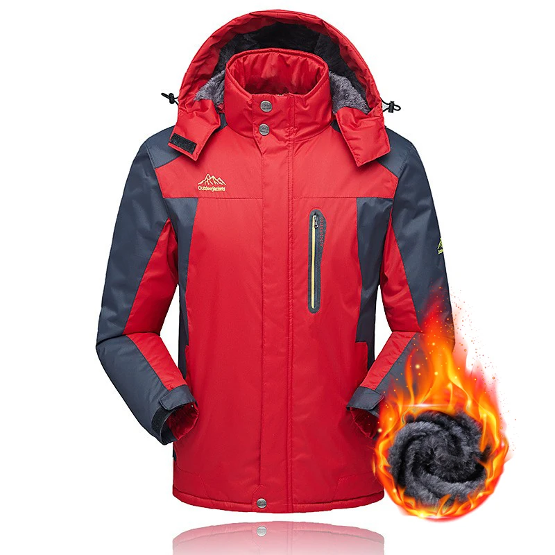 Traje de esquí de talla grande para hombre, impermeable, mantiene el calor, chaqueta de lana para nieve, a prueba de viento, ropa de Snowboard de