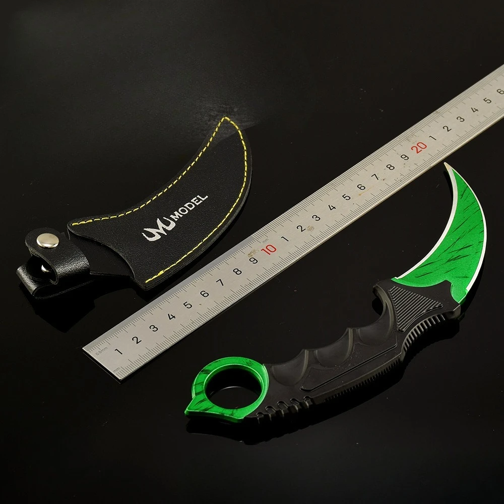 8 estilos de jogo cs gunfight jogo doppler karambit modelo de metal coletor faca de garra serrilhada com coldre facas militares brinquedo espada