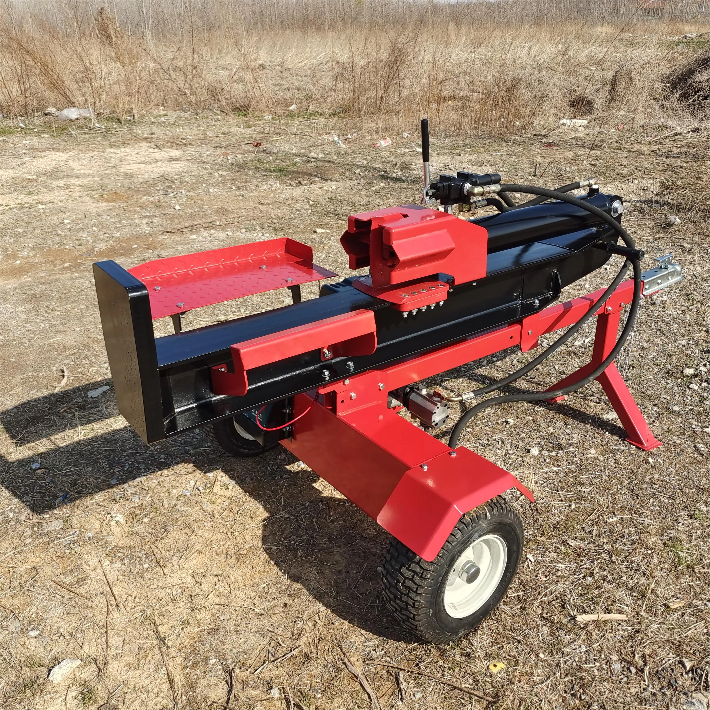 

35 Ton 15 HP Hydraulic Wood Splitting Machine Horizontal Log Splitter