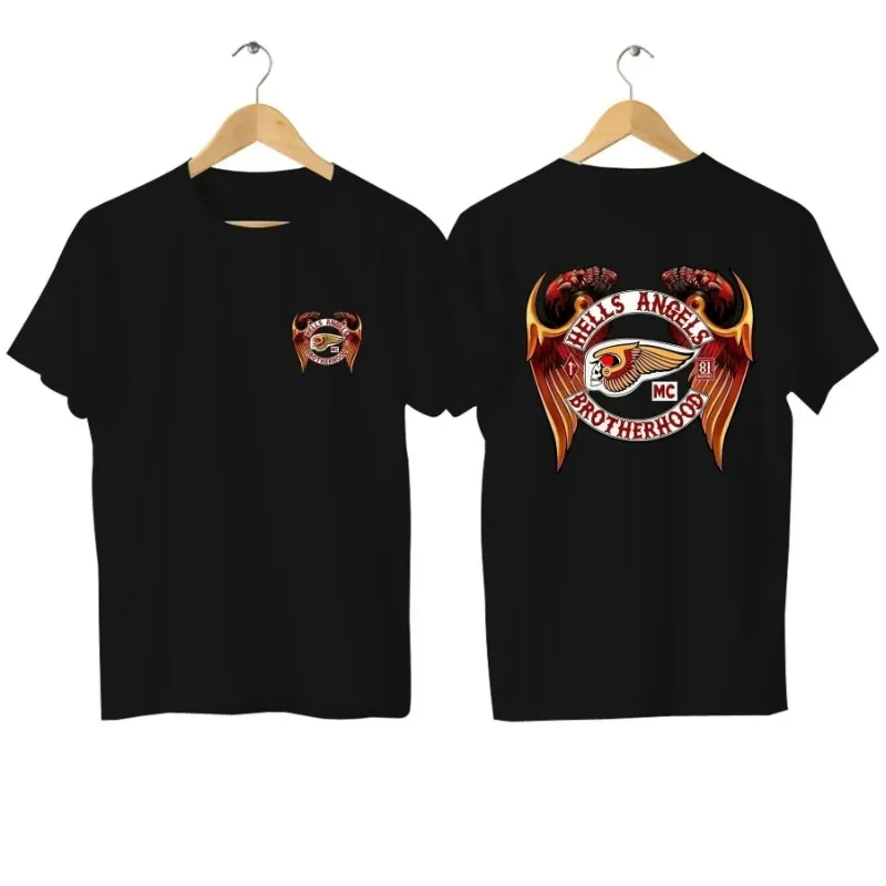 2024 Men Motorcycle T Shirt Casual Hells Angels Motorcycle Club Germany T-shirt Graphic Oversized Comfortable Streetwear