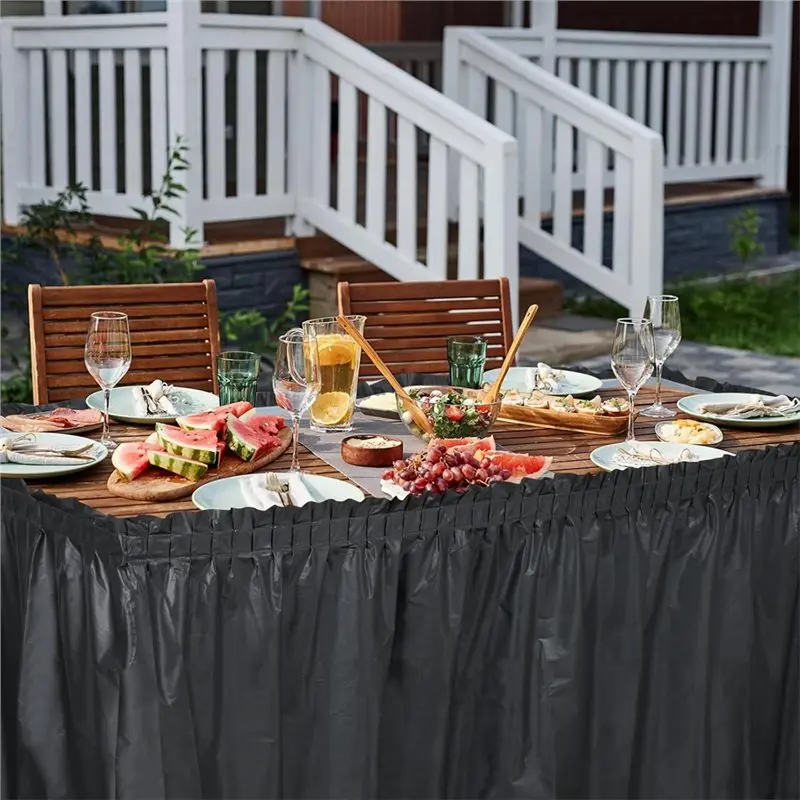 YANA50I Table Skirt Banquet Table Decor Skirt Party Table Skirt