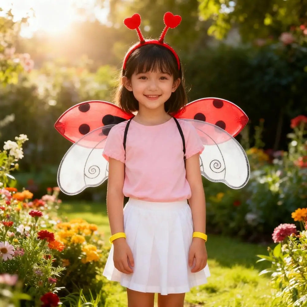 Marienkäfer Flügel Mädchen Marienkäfer Kostüm Festival Party Maskerade Halloween Marienkäfer Cosplay Kostüm Für Mädchen Jungen Kind Erwachsene