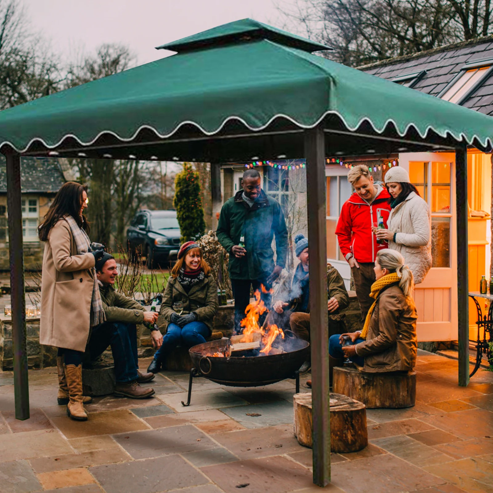 

Палатка для беседки 3*3 м, уличная солнцезащитная палатка с защитой от ультрафиолета, может использоваться для свадебных мероприятий на открытом воздухе в саду, патио