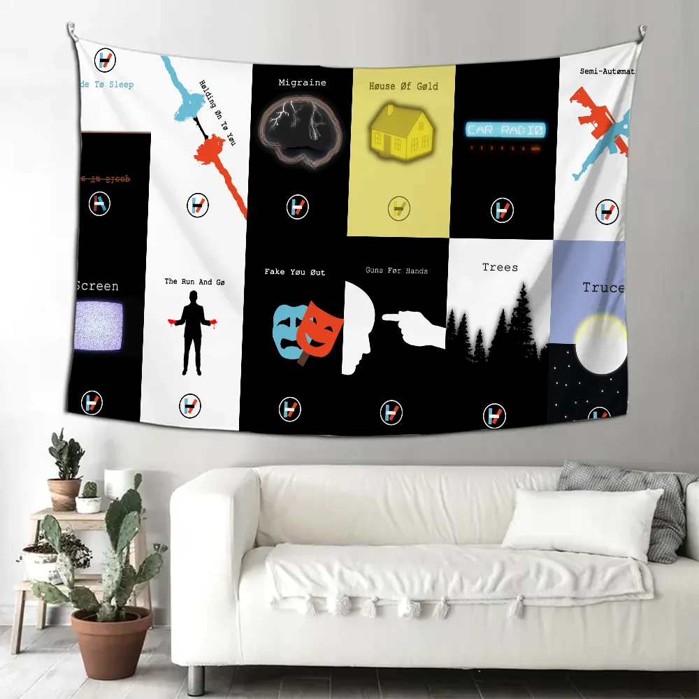 Twenty One Pilots Tapestry Decoration party Background Hanging Cloth Bedroom Tapestry Room Decor Aesthetic