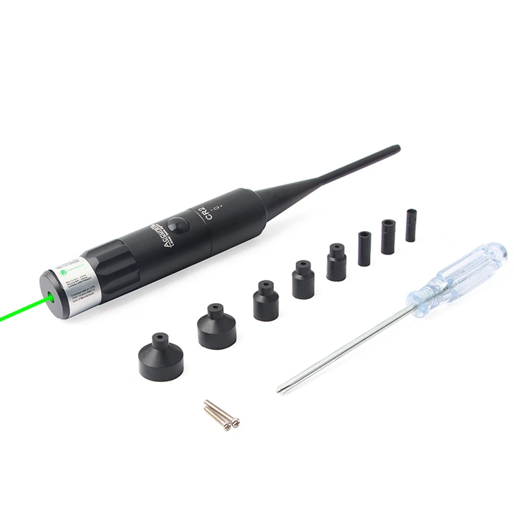 Laser Light Bore Sighter, Posicionamento Bore Sighter Kit, Green e Red Dot, 0,177 a 0,50 Caliber