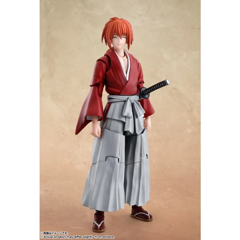 Bandai Original Genuine Anime Rurouni Kenshin Himura Kenshin S.H.Figuarts 13.5cm Collections Models Action Figures Toy Xmas Gift