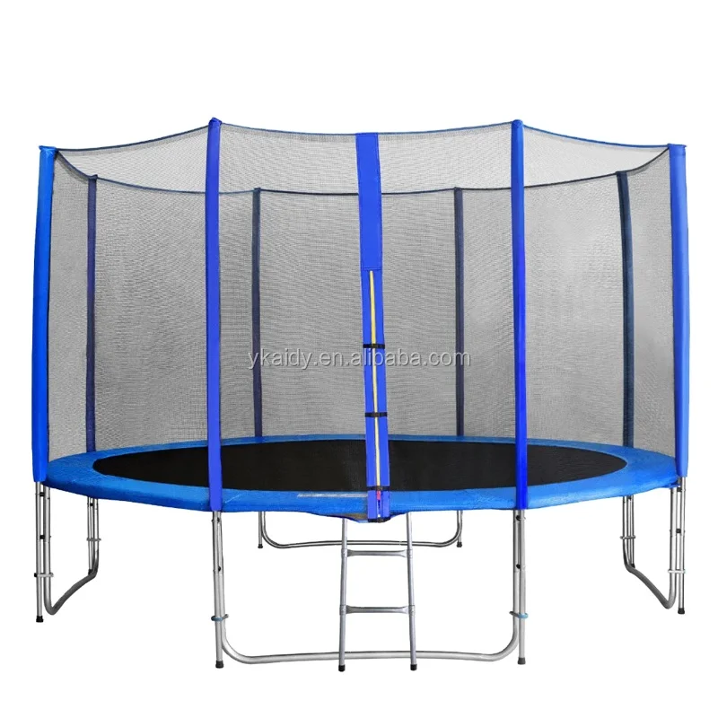 Wholesale Cheap Large 15 ft Outdoor Garden Fitness Jumping Trampoline Hot Galvanize Steel Tube with Protective Net