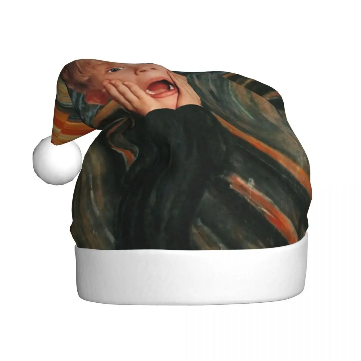 The Scream Home Alone Cute Cartoon Christmas Hats for Adult Men Women Santa Hat Cap Xmas Decoration Headdress