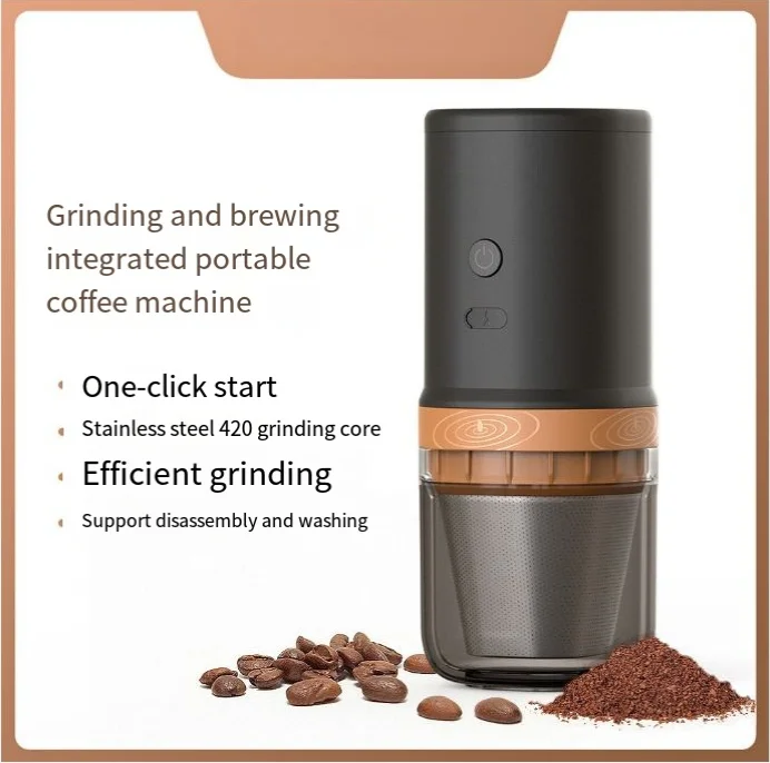 

Small coffee machine, portable, electric coffee grinder, home USB charging