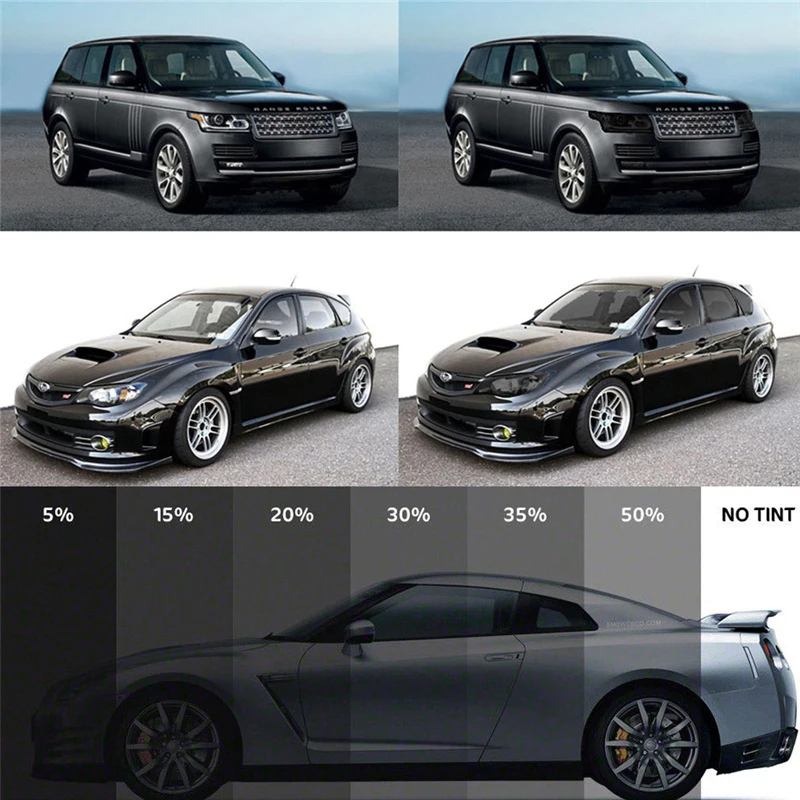 1Roll Window Tint Film Glass Sticker Shade 5%-50% VLT For Car UV Foils Sticker Films