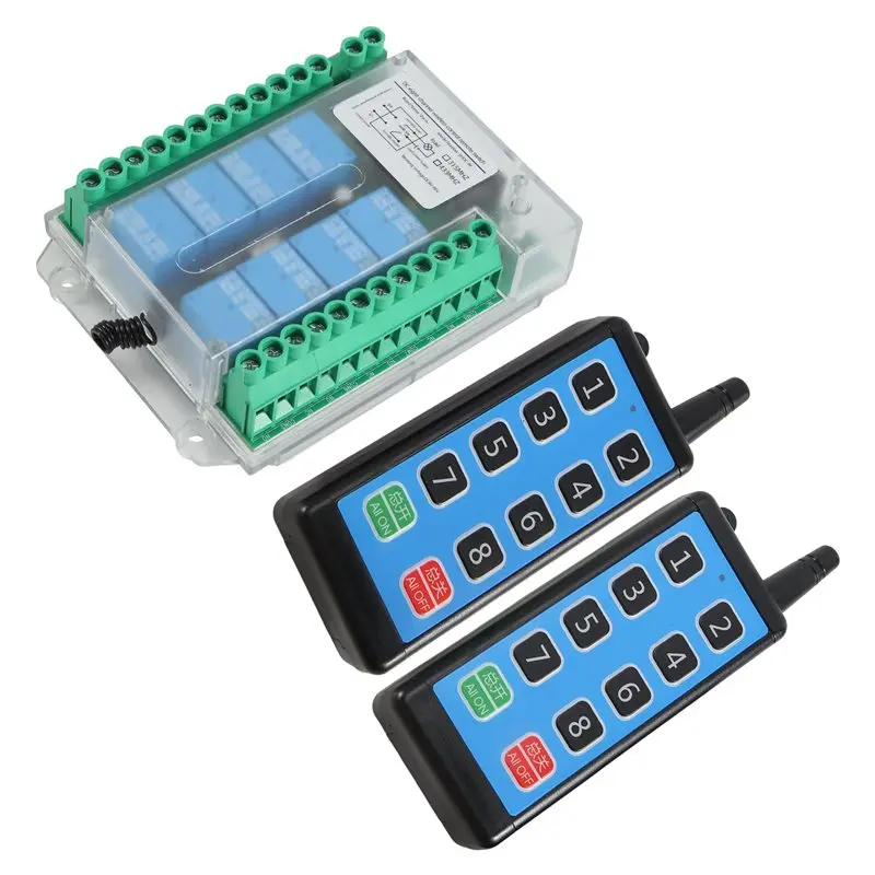 Superior-8 Channel Wireless Rf Remote Control Switch 12V/24V/36V 433Mhz Remote Cont Wireless Remote Motor Control Switch DC9V-72