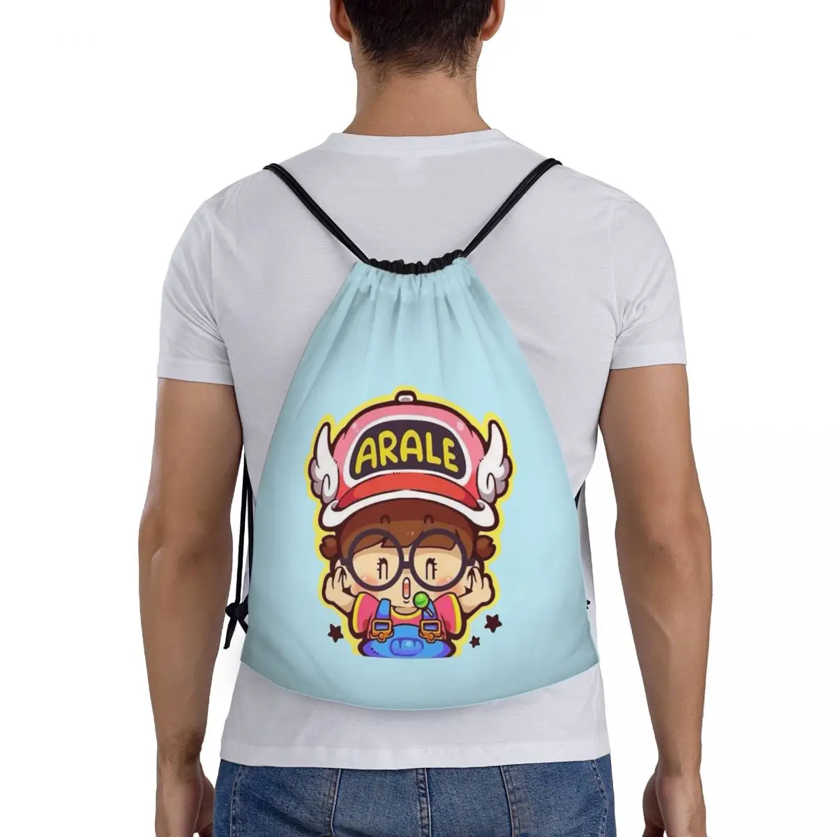 

Рюкзаки Arale Dr.Slump в стиле аниме, повседневные портативные сумки на шнурке, спортивная сумка, сумки для книг для мужчин и женщин, студентов