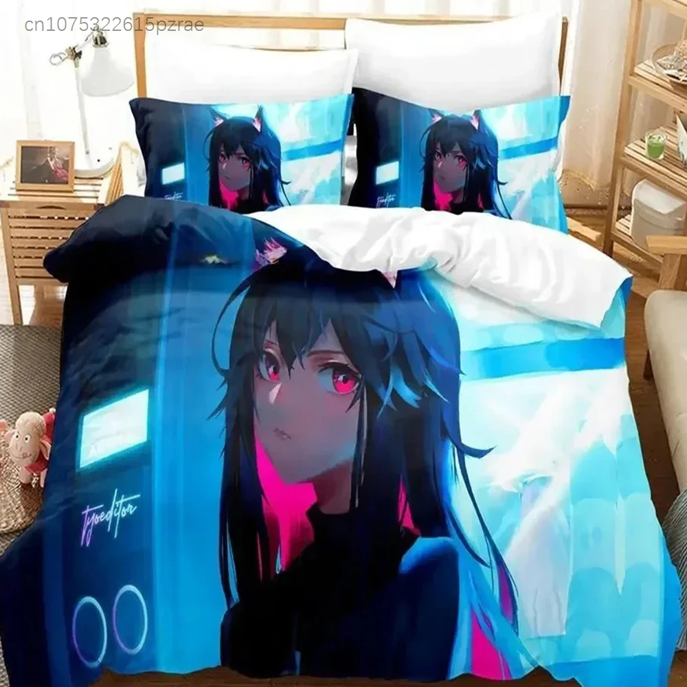 Kawaii Anime Arknights Bedding Set For Bedroom Soft Modern Bedspreads Comefortable Kids Duvet Cover Quilt Cover And Pillowcase 2