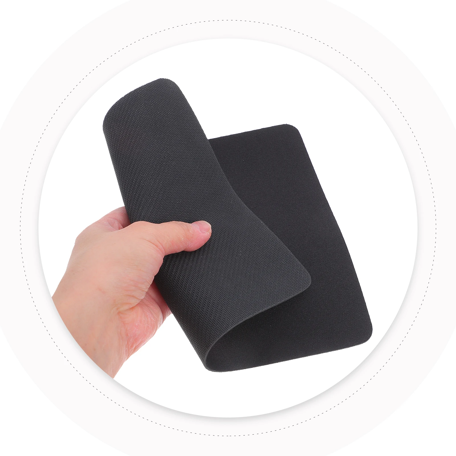 

Black Mouse Pad for Laptop Desk Non Slip Gaming Cloth Travel Office Anti Skid Mats Table Pads Easy Clean Universal Compatibility