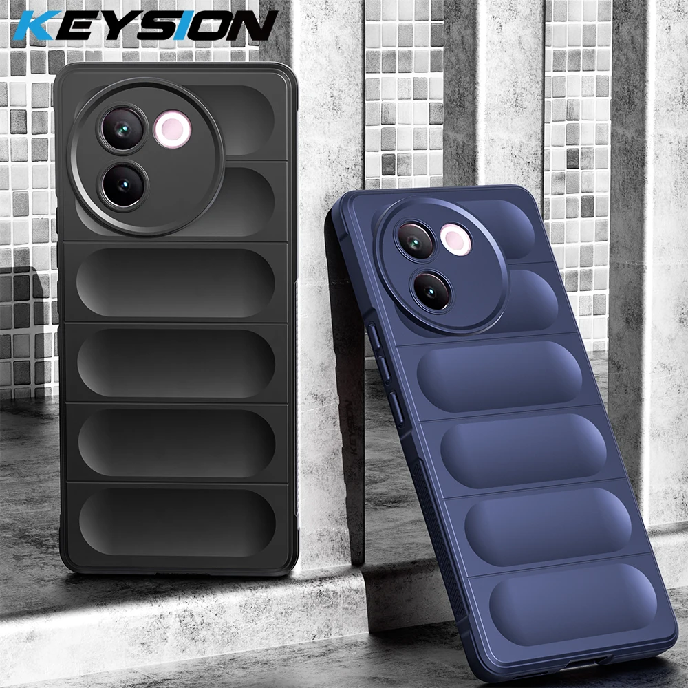 KEYSION Shockproof Matte Case for VIVO V30e 5G Y28 4G Y38 5G Anti-skid Soft Silicone Phone Back Cover for VIVO V30e Y38 5G Y28