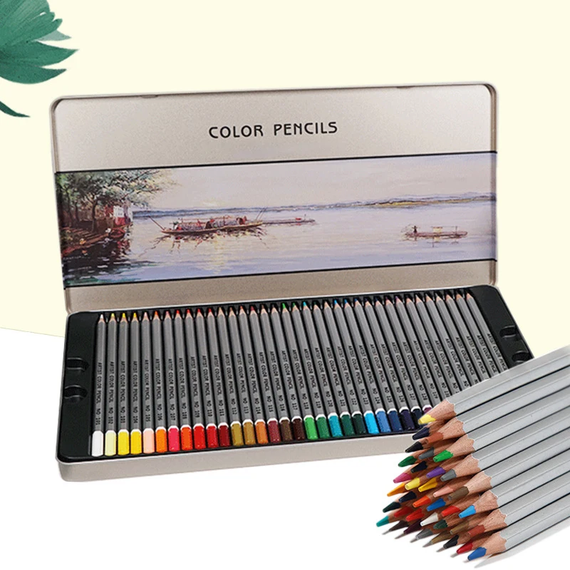 

36 72 Vibrant Colors Colored Pencils Set in Tin Box for Coloring Drawing Sketching Shading Blending for Adult Beginners Artists