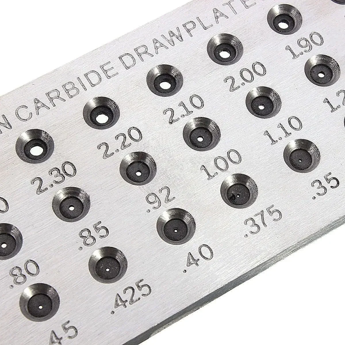 Piastra di disegno del filo del carburo di tungsteno dei fori per la fabbricazione di gioielli forma rotonda 0.26-9mm 20-52 fori/forma quadrata 0.5-7mm 20-30 fori/metà
