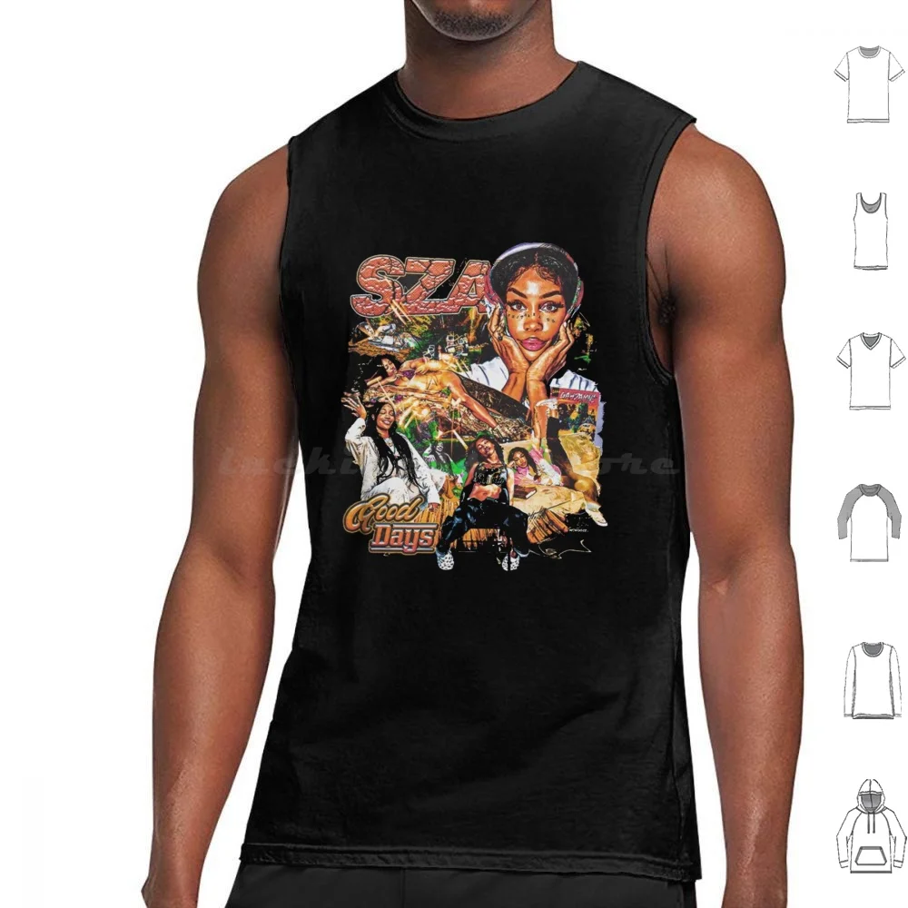 Sza Shirt Tank Tops Vest Sleeveless Sza Rnb Ctrl Doja Cat Retro Kendrick Lamar Vintage Nineties 90S Nostalgic Solange Jhene