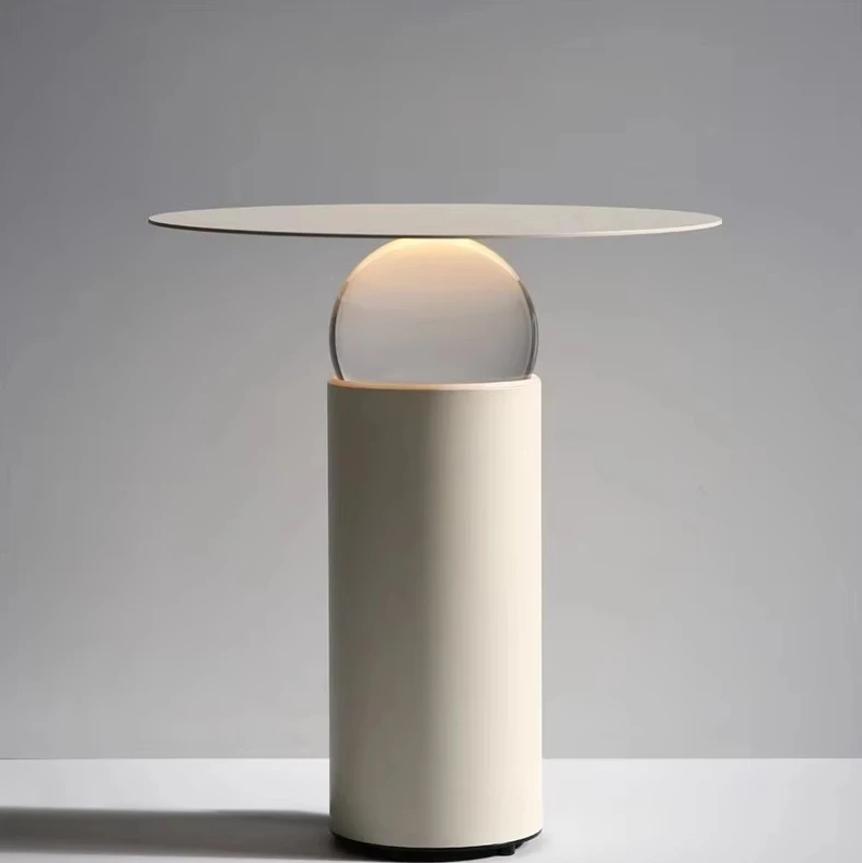 

New Modern Simple Nordic Cream Style Table Lamp Personality Crystal Ball Bedroom Bedside Children's Room Hall Living Room Lamp