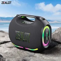 Zealot-ZE01 Portable Bluetooth Speaker 120W High Volume Waterproof 36000mAh Wireless TWS Subwoofer Suporrt USB/TF/AUX RGB light