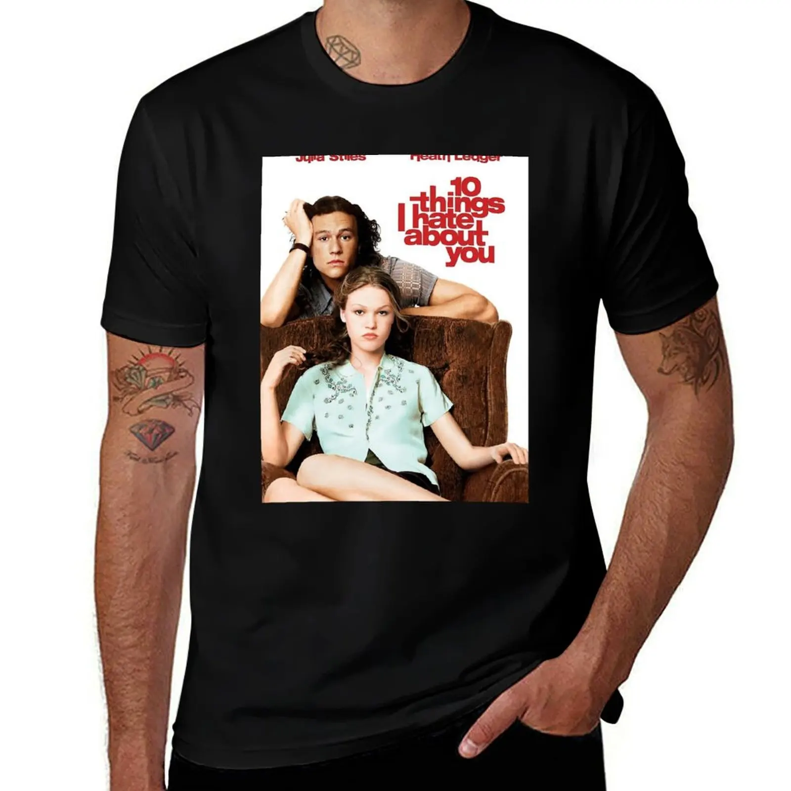 

Футболка «10 вещи, я ненавижу тобу», мужские футболки для мужчин, хлопковые футболки, мужская футболка из 100%