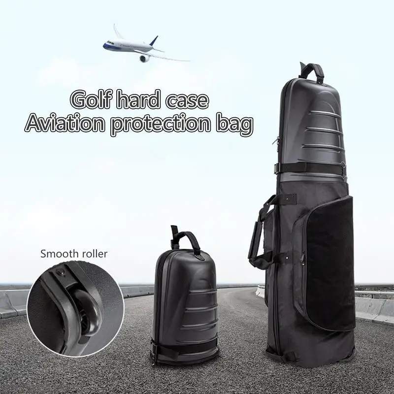 Golf Travel Bag With Wheels Universal Size Heavy-Duty 1680D Oxford Fabric Golf Club Travel Cover Golf Aviation Bag Golf Supplies