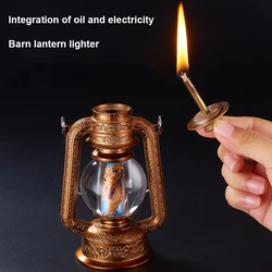 1Barn Lantern Design Kerosend Lighter Integration Of Kerosene And Electricity Retro Gasoline Ignition Match Rod Table Decoration