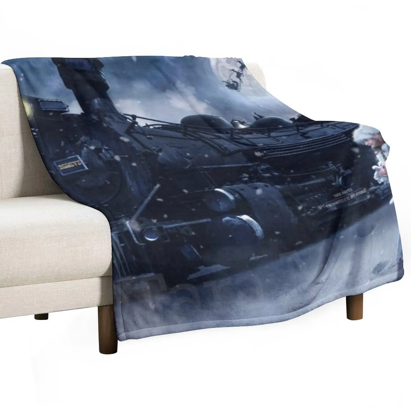 قطار القطبية السريعة خلفية رمي بطانية أريكة عملاقة ريتروس البطانيات لبطانيات أريكة سرير الطفل