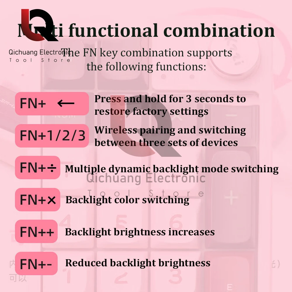 Imagem -05 - Teclado Numérico sem Fio Programação Custom Knob Keyboard Rgb Lamplight Mini Button Gaming Modos Teclado Mecânico Kzzik20