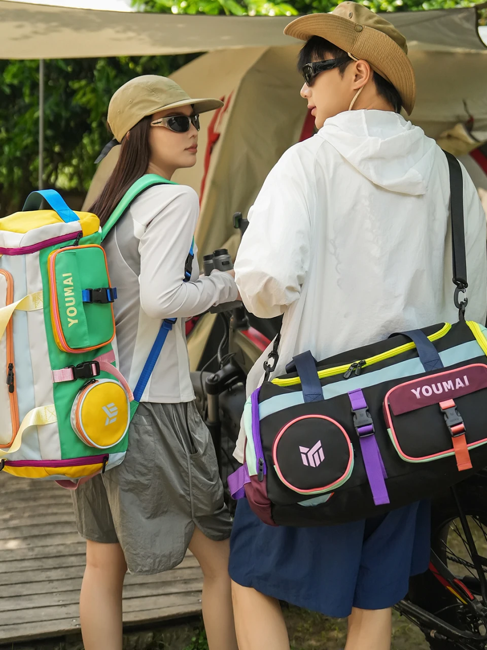 fall-new-style-dopaamine-color-sport-travel-backpack-large-capacity-multifunctional-short-trip-men's-fashionable-shoulder-bag