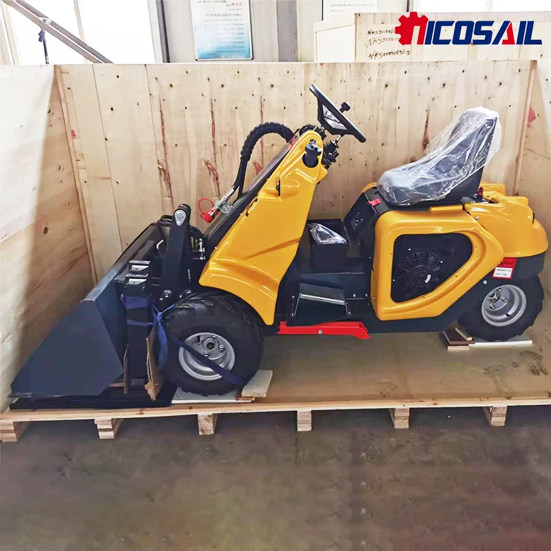 Venda quente Mini Skid Steer Loader de 3 rodas EPA e CE aprovado com sistema hidráulico durável e motor central frete grátis