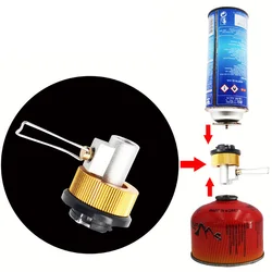 Outdoor Camping Gas Adaptor Valve Stove Refill Adapter Gas Saver Plus Gas Convertor Shifter Refill Flat Tank Conversion Adapter