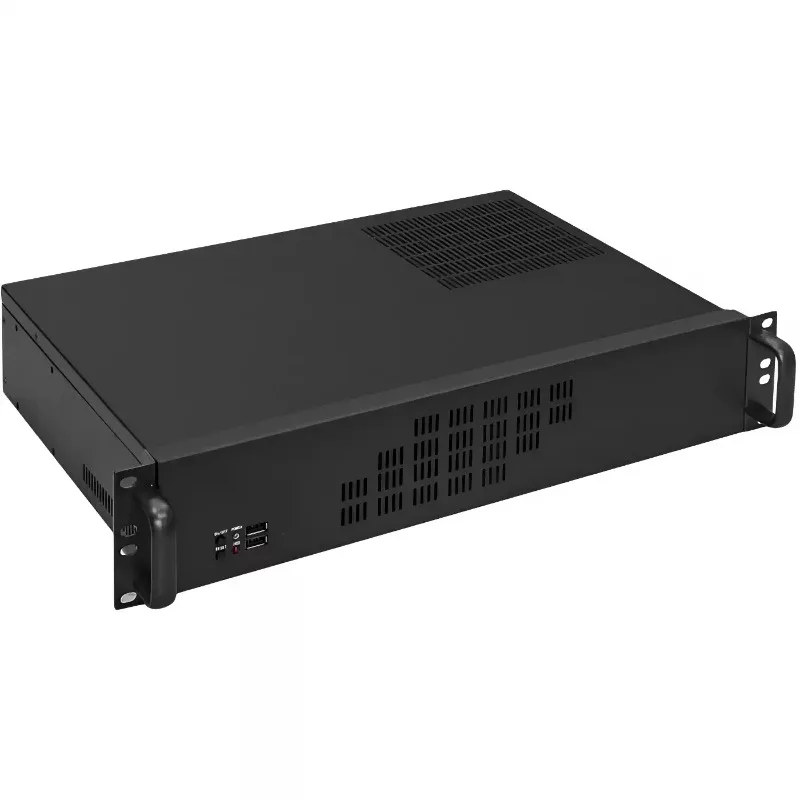 2U Rack type short 300mm MATX main board Horizontal industrial network monitoring video recorder Server chassis