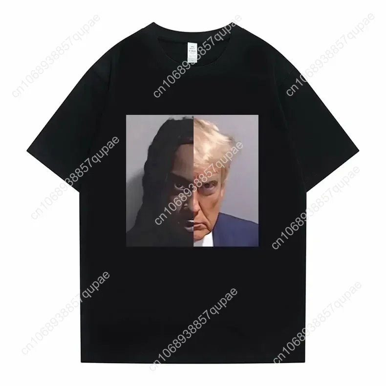 

Rapper Playboi Carti Donald Trump Mugshot T-shirt Men Women Funny Rap Meme Narcissist Opium Whole Lotta Red Die Lit WLR Tshirt