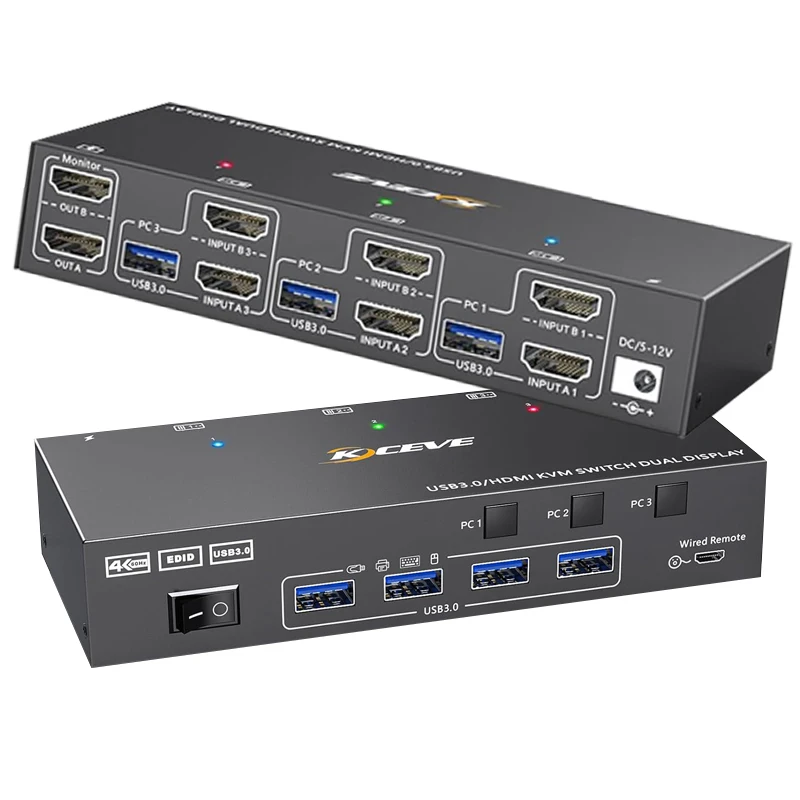 

screen sharing USB3.0/HDMI-compatible KVM SWITCH USB HUB Game live screen splitter KVM Splitter Extender Synchronous Controller