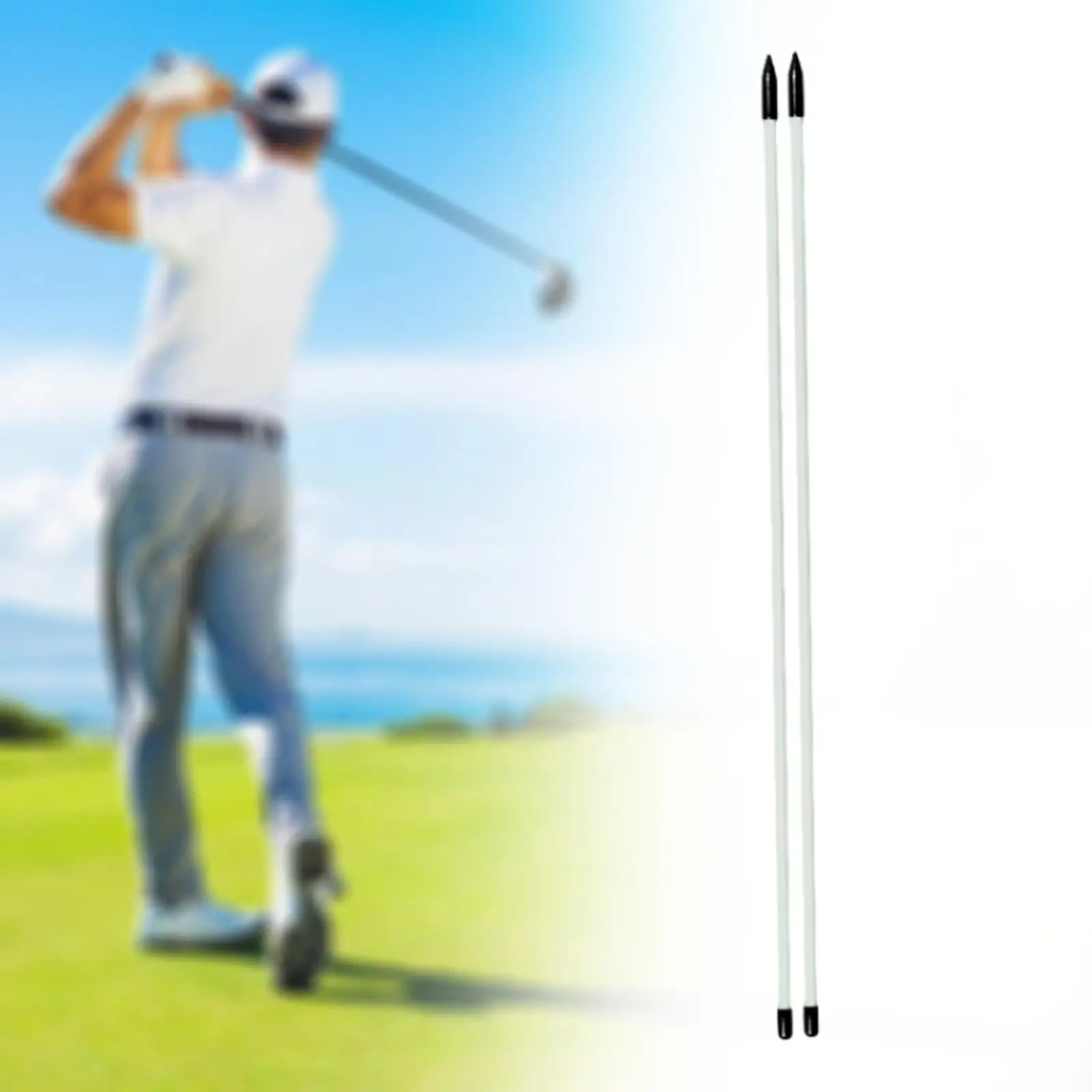 

Golf Club Alignment Sticks 2 Pack Posture Correct Portable Golf Direction