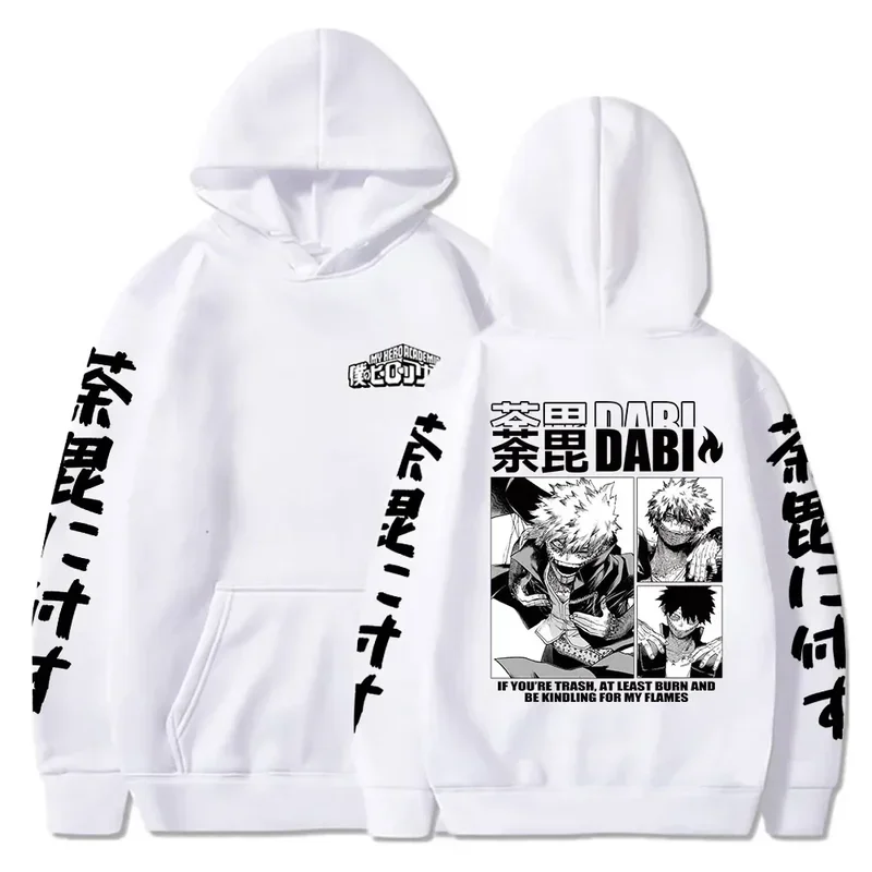 Anime Academy MHA Hoodie Dhabi Manga Icons Sweatshirt Boku No Hero Academy Gift Clothing Sweatshirt Plush Moletom