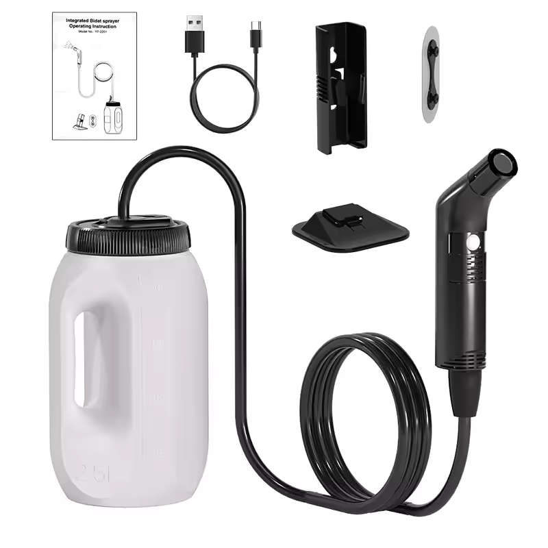 2.5L Portable Electric Bidet Rechargeable Shataf Hand Bidet Butt Sprayer for Personal Hygiene Cleaning Travel Camping Bidet - Image 7