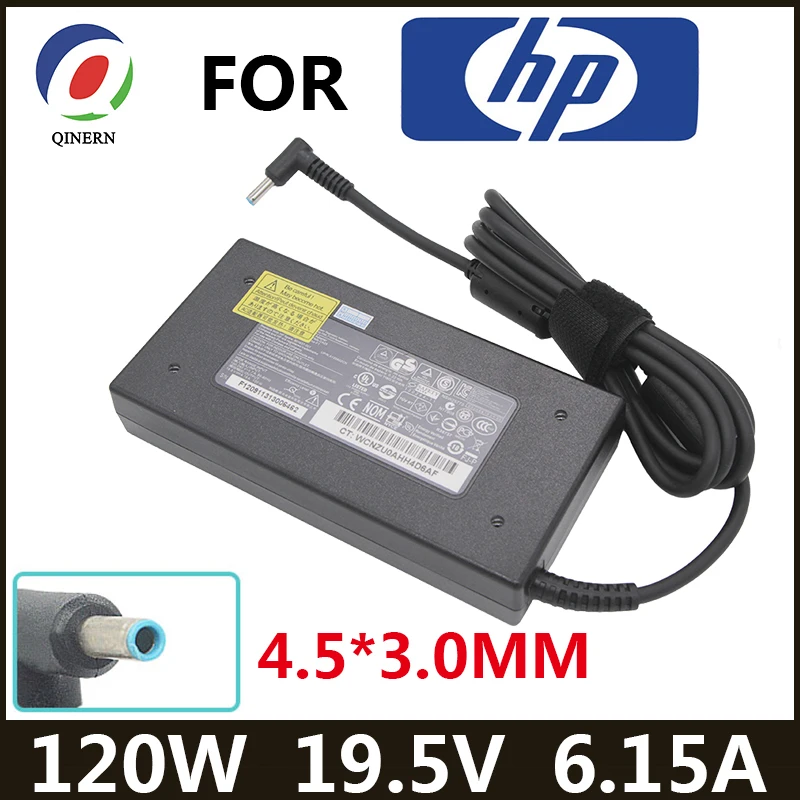 

120W 19.5V 6.15A 4.5*3.0mm Laptop Adapter FOR HP ENVY 15 17 15-J013TX J015T 15-AX033 HSTNN-CA25 Charger Notbook Power Supply