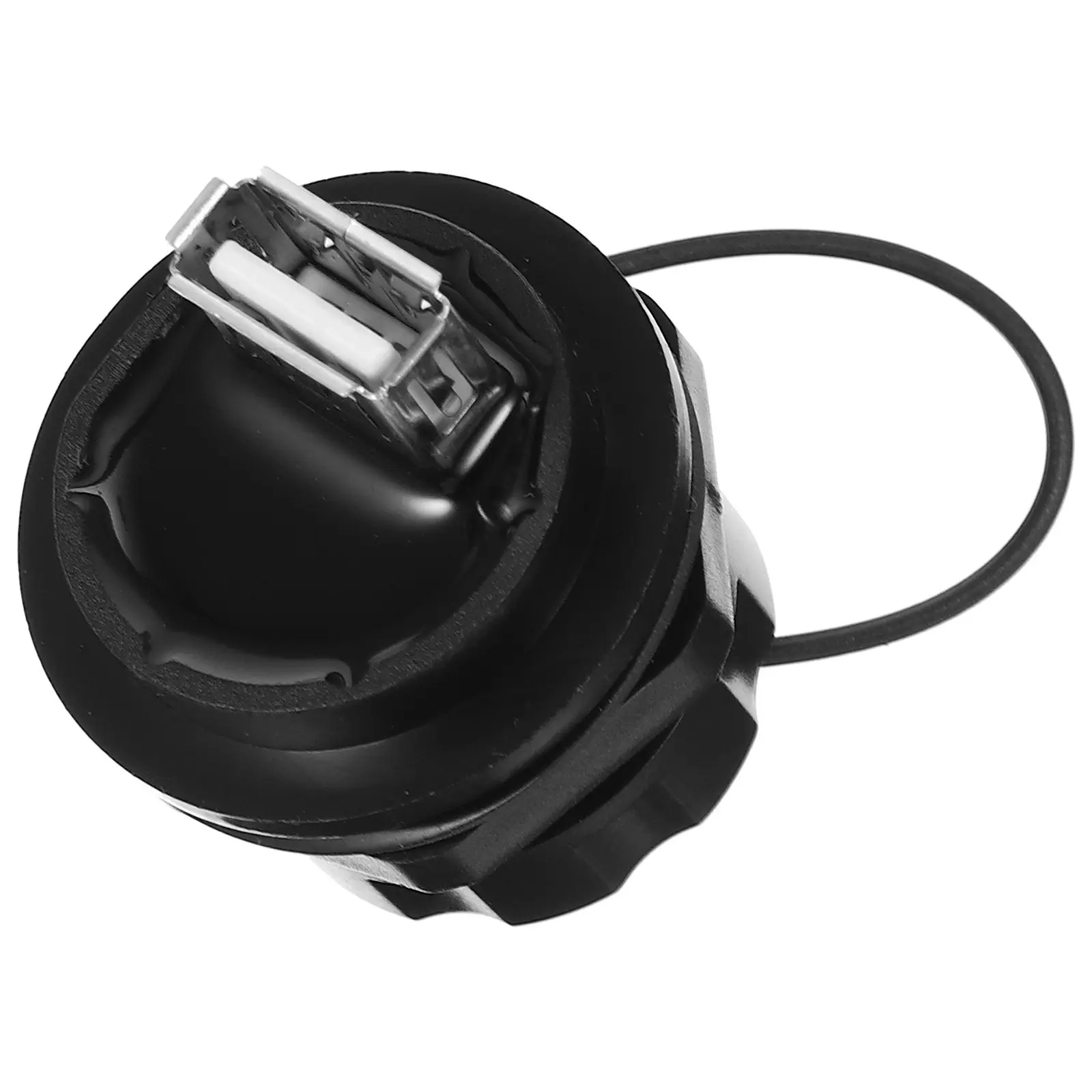 

Waterproof Connector USB2.0 Female Adapter Bulkhead Panel Mount Pass Through Data Extension Coupler USB Bulkhead Connector Front