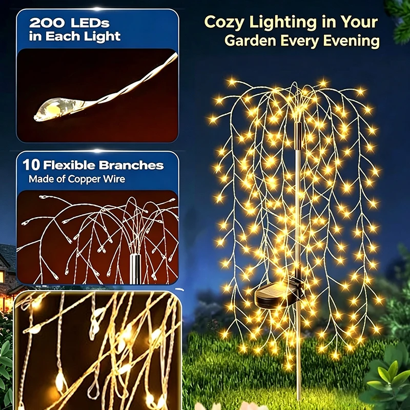 Solar 200LED Pathway Lights Wa - đánh giá và giá Wired Pathway Light