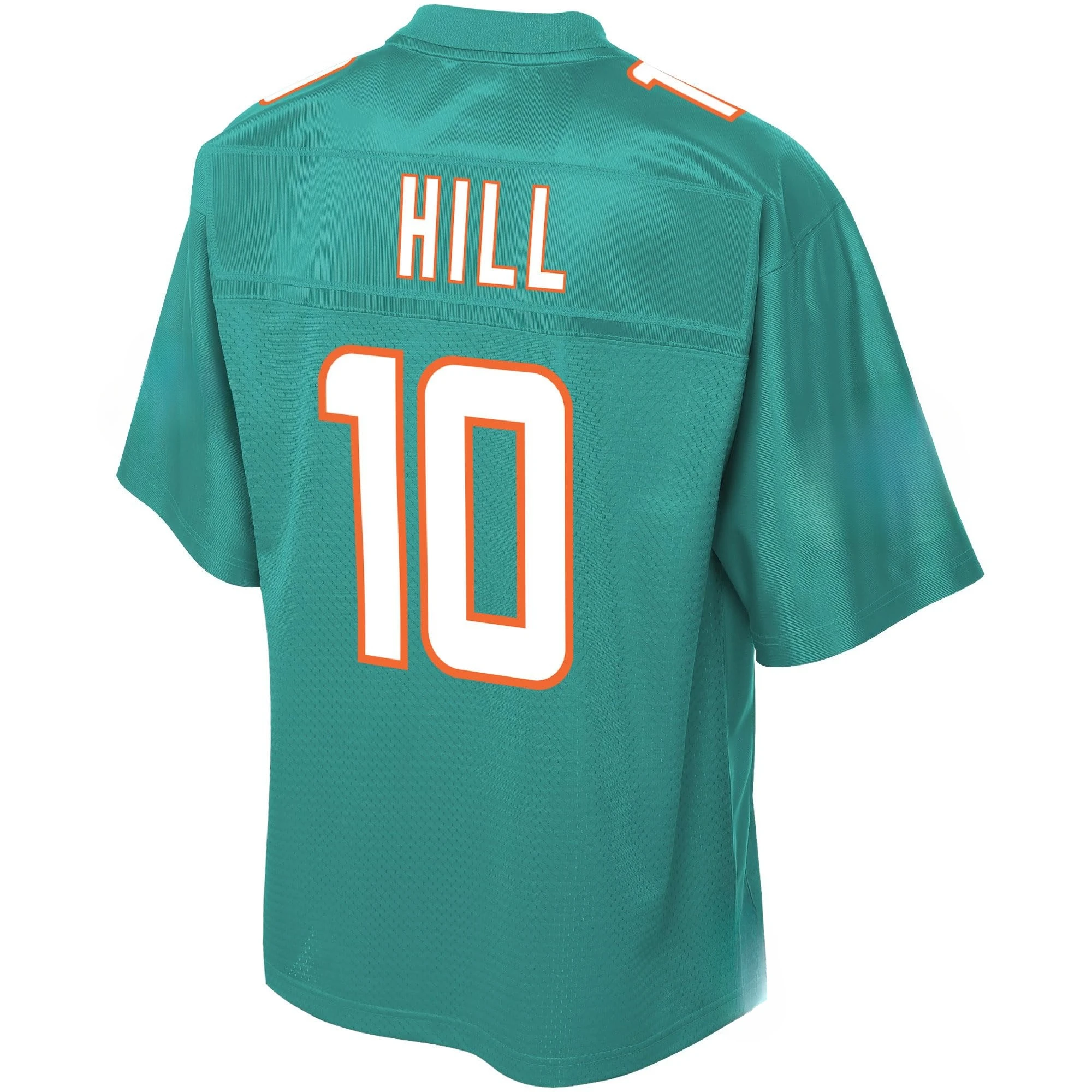 جيرسي كرة القدم - أزرق مخضر مع لهجات برتقالية/بيضاء "هيل 10" قميص رياضي رسمي لمحبي جيرسي رياضي بطبعات ثلاثية الأبعاد عالية الدقة