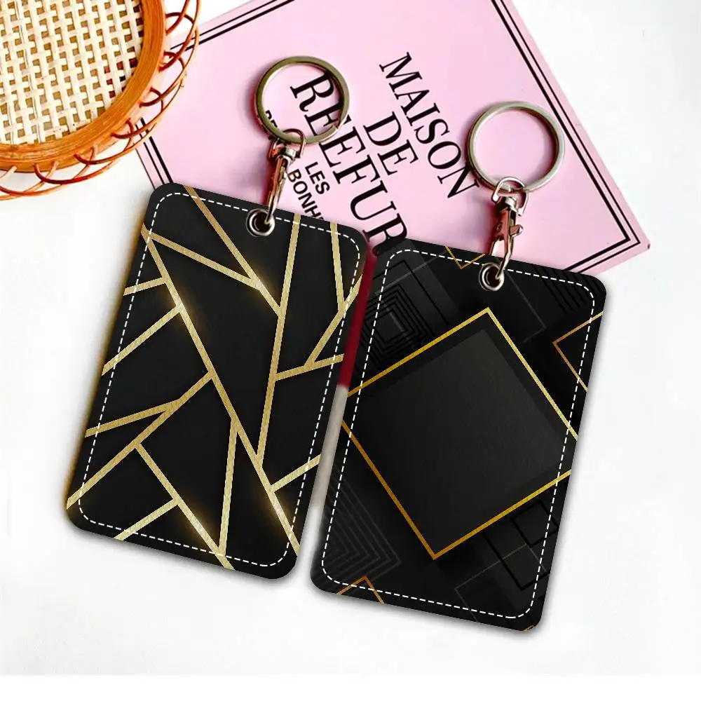 

Держатель для карт (кредитных, студенческих, удостоверений личности) из черного золота для мужчин и женщин