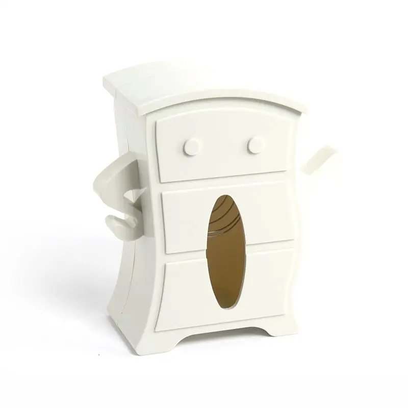 

A77I Wall-Mounted Tissue Storage Box Tabletop Toilet Tissue Box Tissue Storage Box With Elastic Support White