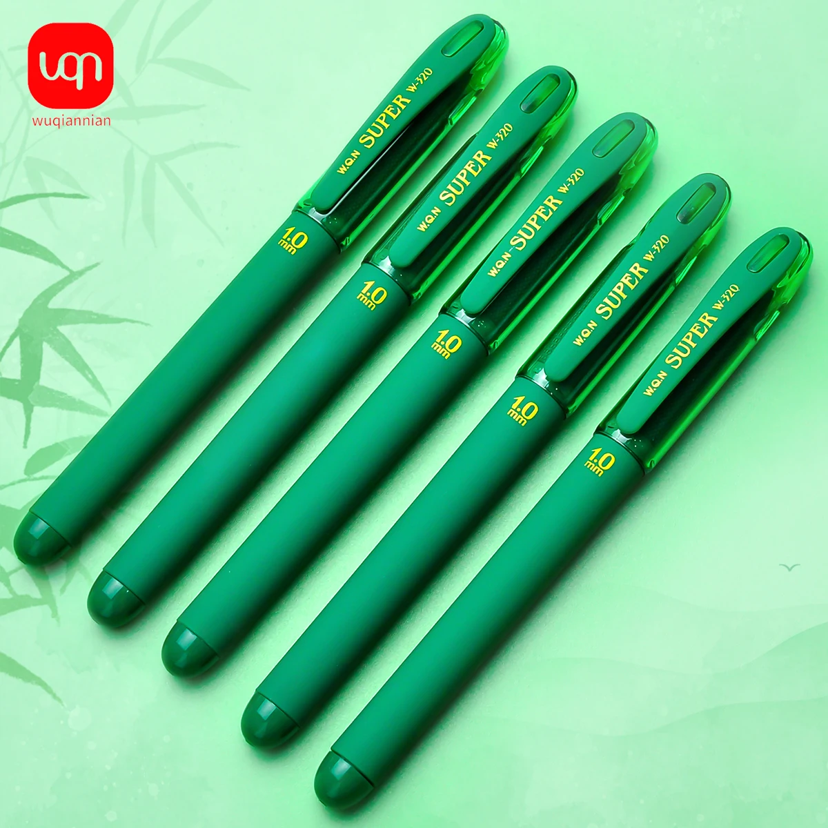 3/6pcs Green Ink Gel Pens,, 1.0mm,for Writing, Large Capacity Refill, Office Supplies Back To Sochool