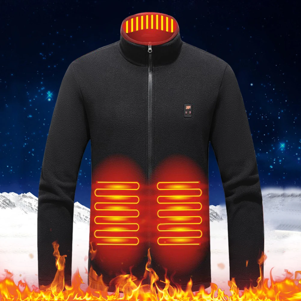 9 Areas Heated Jackets USB Charging 3 Gear Temperature Self Heating Jacket Body Warmer Men Thermal Coat for Outdoor Camping