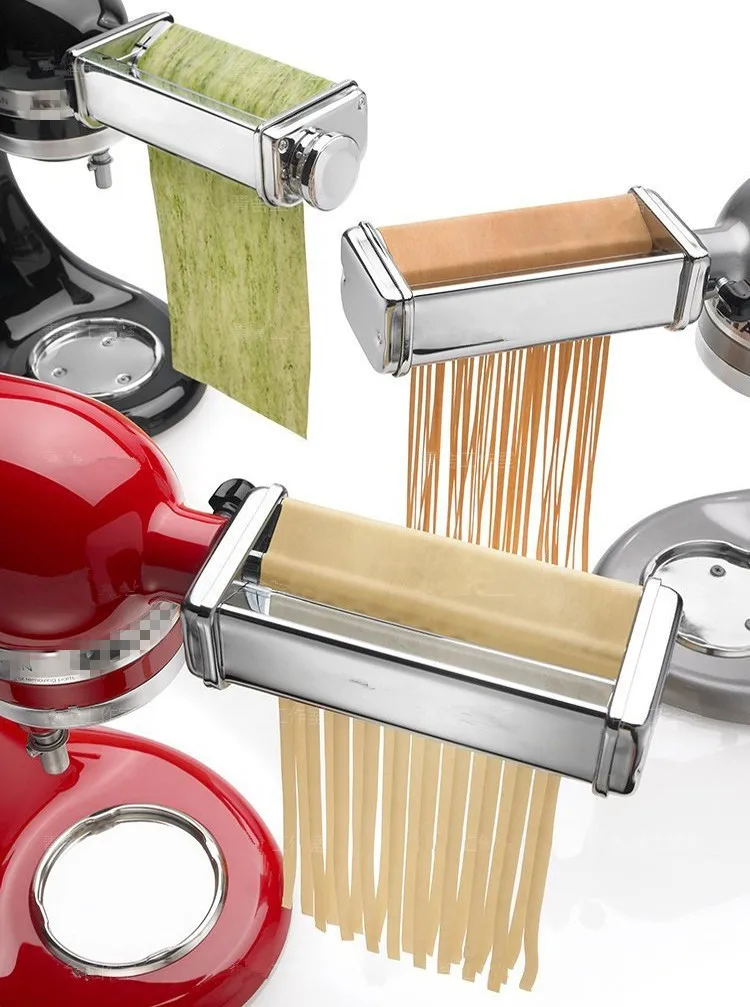 Pasta Attachment for KitchenAid Mixer Pasta Sheet Roller Spaghetti Fettuccine Cutter Stainless Noodle Fit All KitchenAid Chef