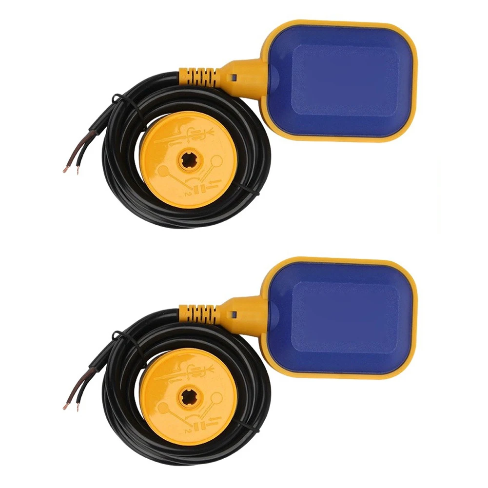 2pcs Water Level Float Ball Switch for Pump Start Stop Function in Domestic and Light Industrial Water Storage Applications