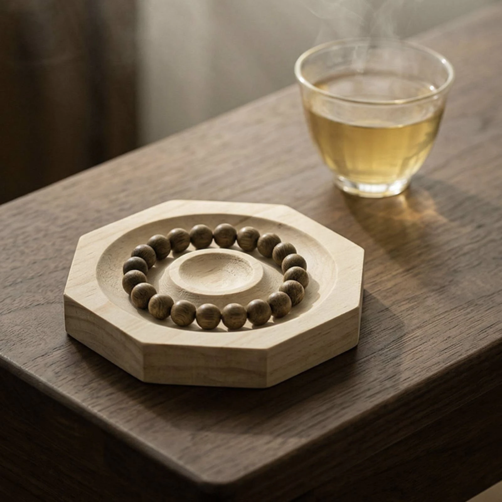 Wooden Jewelry Display Tray Minimalist Bracelet Display Tray Desk Organizer Elegant Long-Lasting for Crafters, Craft Fairs